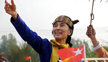 Aung San Suu Kyi chiến thắng