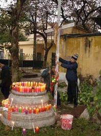 Giếng đá cổ chùa Báo Thiên - của báu còn lại