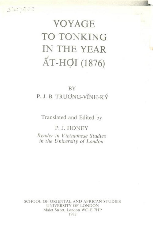 Voyage to Tonkin In The Year Át Hợi 1876
