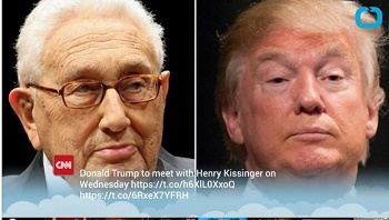 Donald Trump meets with Henry Kissinger on foreign policy