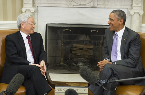 TBT Nguyễn Phú Trọng gặp Tổng Thống Mỹ Barrack Obama