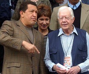 Jimmy Carter va TT HugoChavez, http://weaselzippers.us/2013/03/05/jimmy-carter-mourns-death-of-hugo-chavez-we-hope-venezuelans-mourn-the-passing-of-president-chavez-and-recall-his-positive-legacies/