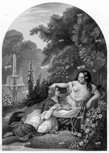 Giáo Hoàng Joannes XII đùa cợt loạn luân với mẹ của mình, La Belle Marozie, tại Cung điện Lateran, Rome