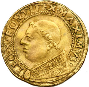 http://www.coinfactswiki.com/wiki/Papal_States_(1513-21)_2-1/2_ducats_Fr-43